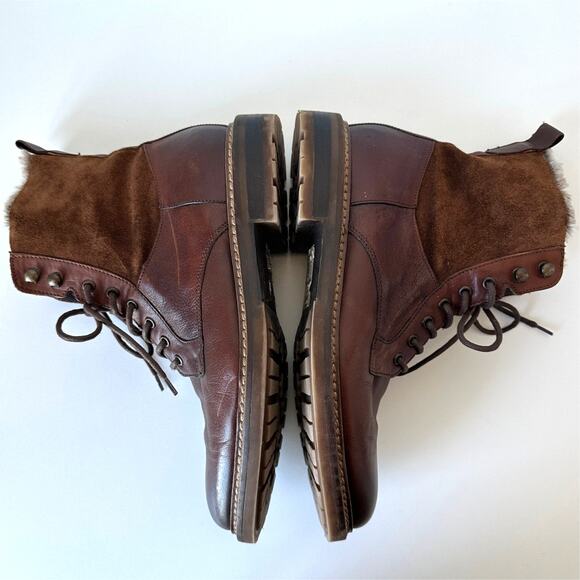Bruno Magli Cerone Brown Leather Lace Up Boots Size 9.5 M main image 6